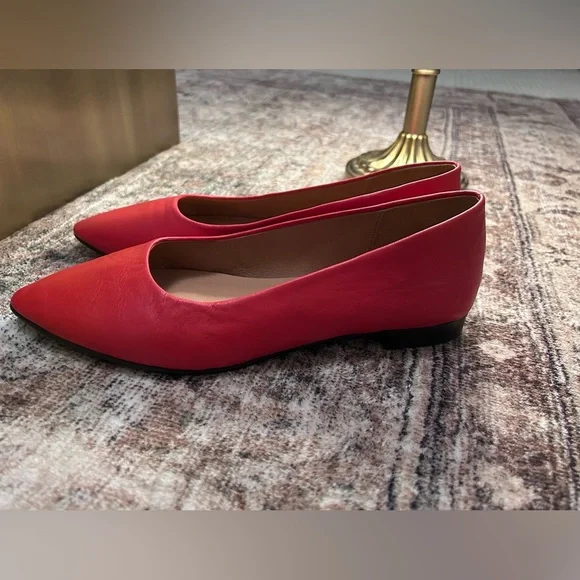 Madewell The Ruth Ballet Flat Women's Size 6.5 Wild Poppy Red NEW - Picture 5 of 10